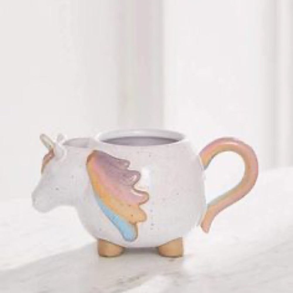 Urban Outfitters White and Blue Ceramic Art Planter - Picture 5 of 5